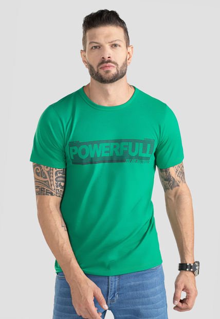 Camiseta Hombre Verde Mp 100490
