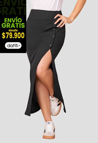 Falda Larga Mujer Negro Mp 108316 MP