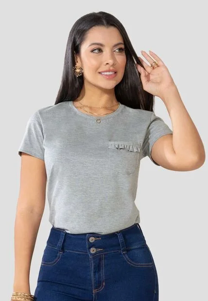 Camiseta Mujer Gris Mp 100209