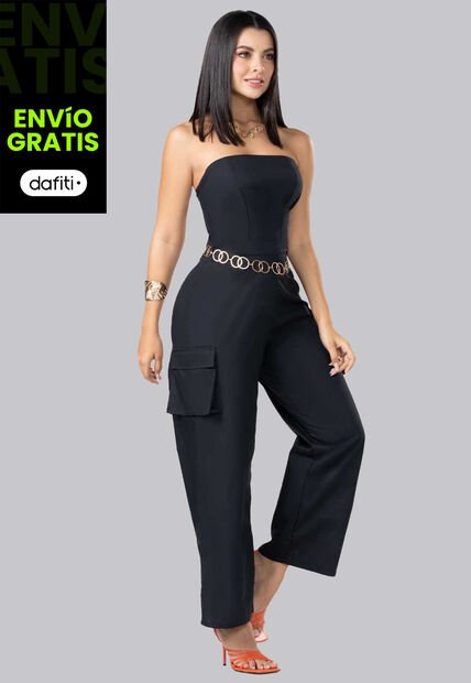 Enterizo Largo Mujer Negro Mp 102617