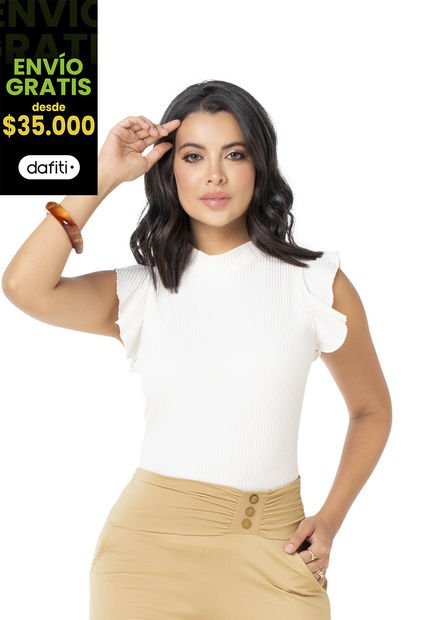 Camiseta Mujer Marfil Mp 6599