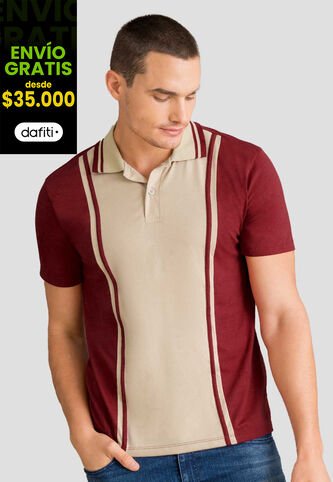 Polo Hombre Merlot Mp 112797 MP