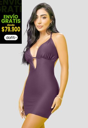 Vestido Mujer Vino Mp 108102