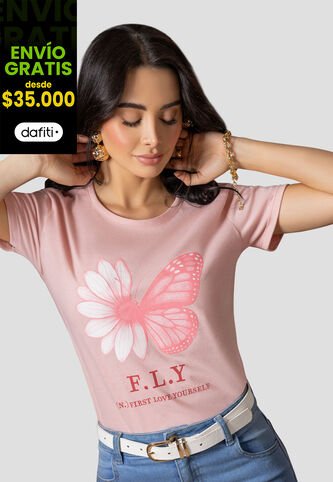 Camiseta Mujer Rosa Polvo Mp 112399 MP
