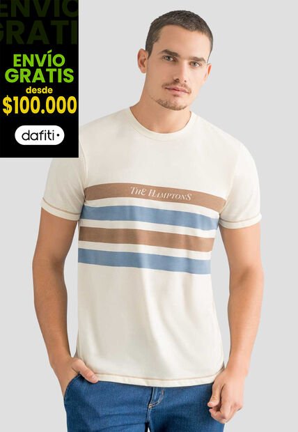 Camiseta Hombre Crema Mp 112553