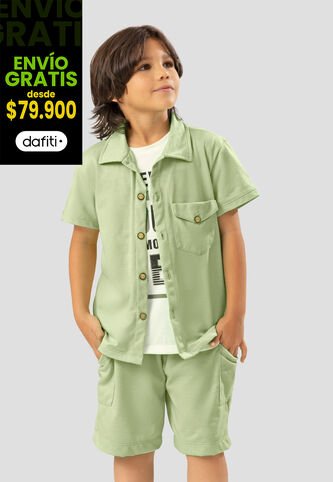 Conjunto Infantil Femenino Verde Matcha Mp 108188 MP