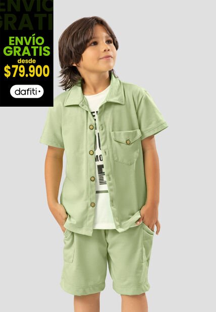 Conjunto Infantil Femenino Verde Matcha Mp 108188