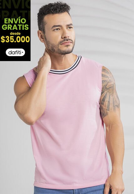 Camisilla Hombre Rosa Mp 101775