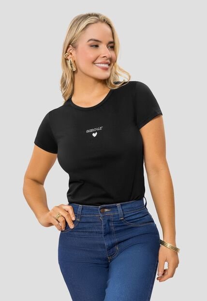 Camiseta Mujer Negro Mp 114021