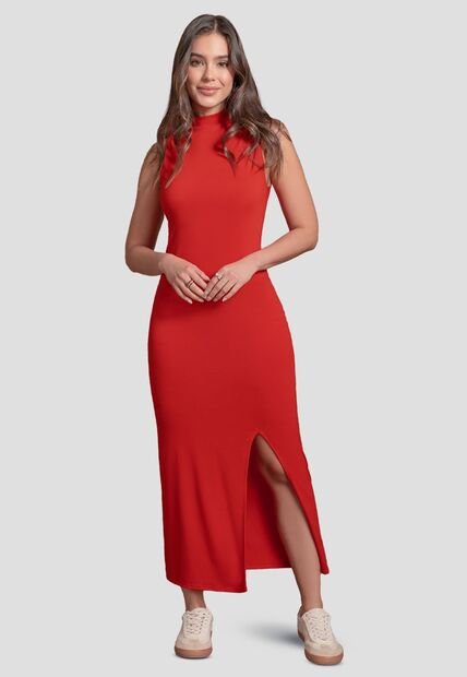 Vestido Largo Mujer Rojo Mp 103739