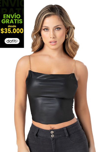 Top Mujer Negro Mp 5005