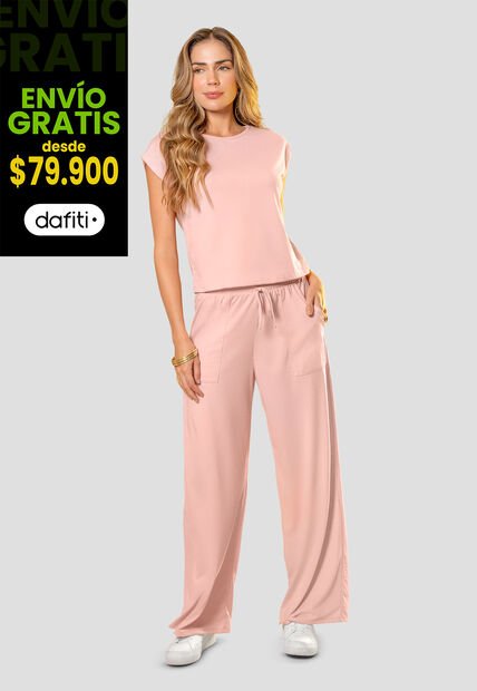 Conjunto Mujer Rosa Polvo Mp 110461