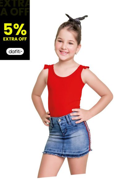 Falda Corta Para Niña Azul MP