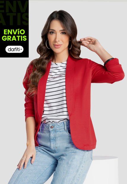 Blazer Mujer Rojo Mp 103988