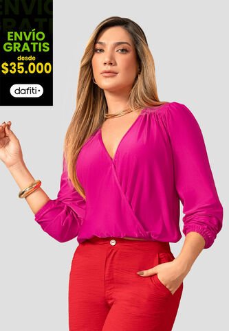Blusa Mujer Magenta Vivo Mp 112577 MP