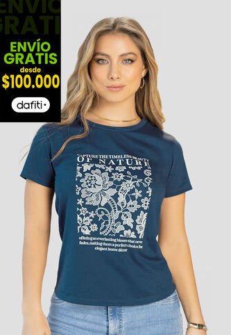 Camiseta Mujer Azul Profundo Mp 112217 MP
