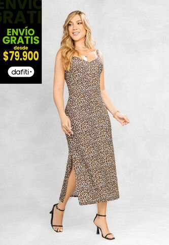 Vestido Largo Mujer Estampado Mp 106956 MP