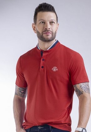 Camiseta Polo Hombre Rojo Mp 5031