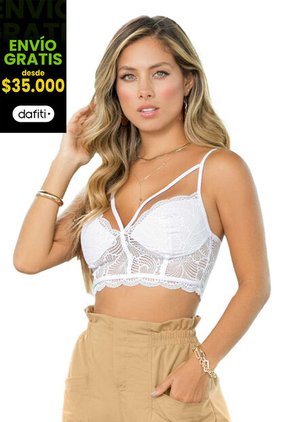 Crop Top Mujer Blanco Mp 101931