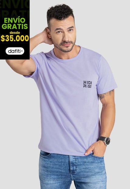 Camiseta Hombre Lila Mp 101746