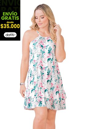 Vestido Corto Mujer Multicolor Mp 172