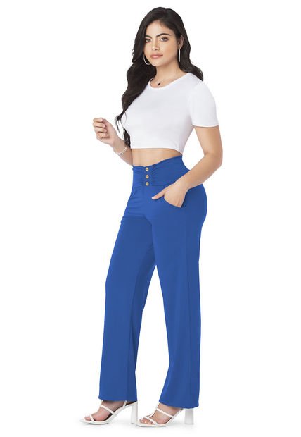 Pantalón Mujer Azul Rey Mp 86925