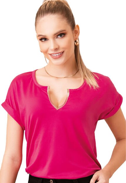 Camiseta Mujer Fucsia Mp 34466