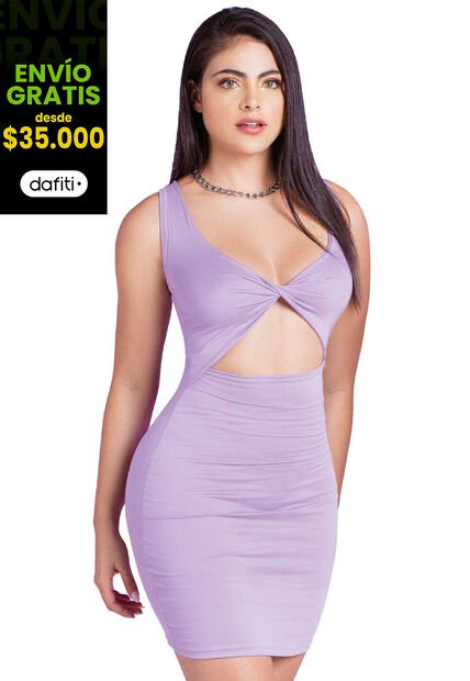 Vestido Corto Mujer Lila Mp 89727