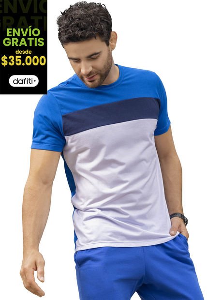 Camiseta Hombre Azul Rey Mp 70042