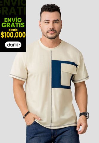 Camiseta Hombre Crema Mp 110523 MP