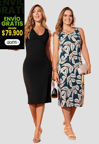 Vestido Paq X2 Mujer Bicolor Mp 105811 MP