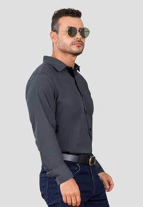 Camisa Hombre Gris Oscuro Mp 105653