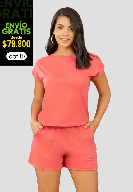 Conjunto Mujer Coral Mp 102318
