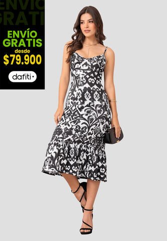 Vestido Largo Mujer Negro Mp 105075 MP