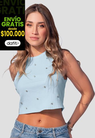 Blusa Mujer Azul Baby Mp 107855 MP