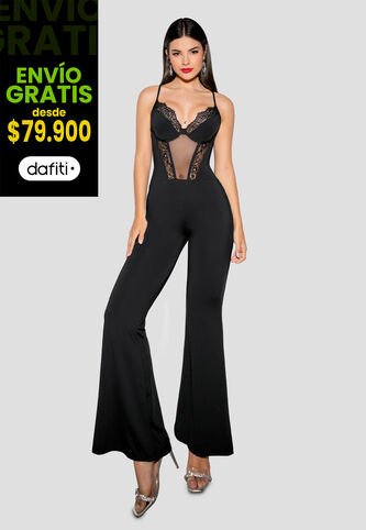 Enterizo Largo Mujer Negro Mp 105154 MP