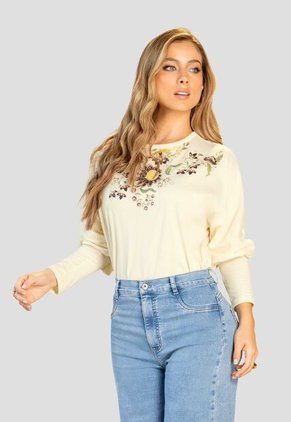 Blusa Mujer Crema Mp 112267