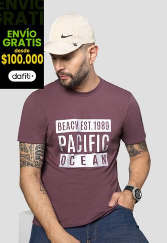 Camiseta Hombre Ciruela Mp 107940 MP