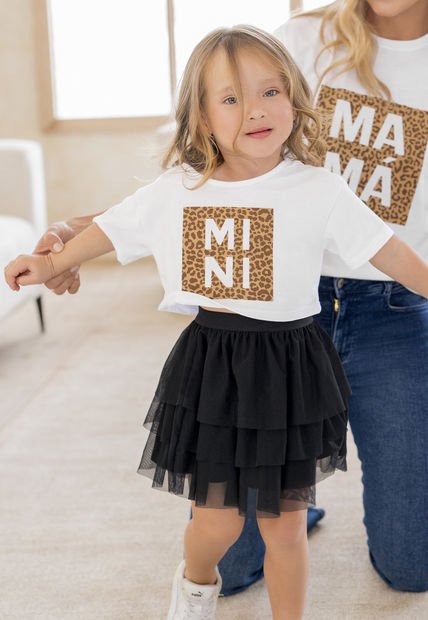 Falda Corta Infantil Femenino Negro Mp 101038