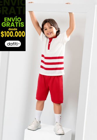 Conjunto Infantil Masculino Rojo Mp 104851 MP
