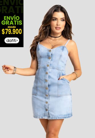 Vestido Corto Mujer Azul Mp 104345 MP