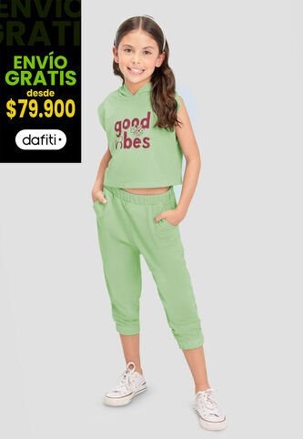 Conjunto Infantil Femenino Verde Mp 104087 MP
