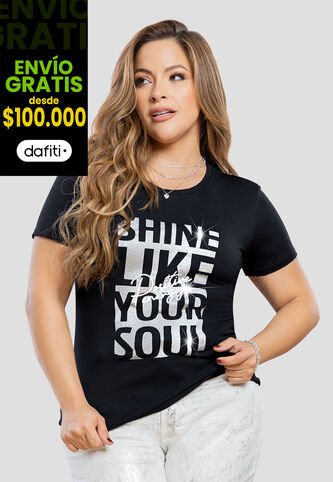 Camiseta Mujer Negro Mp 105176 MP