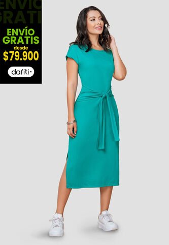 Vestido Largo Mujer Verde Mp 103994 MP