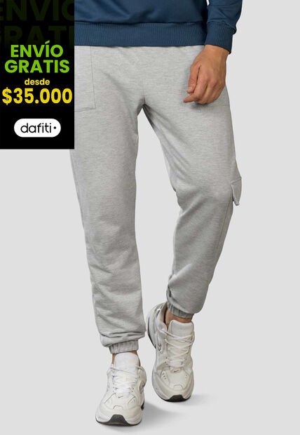 Jogger Hombre Gris Jaspe Mp 104553