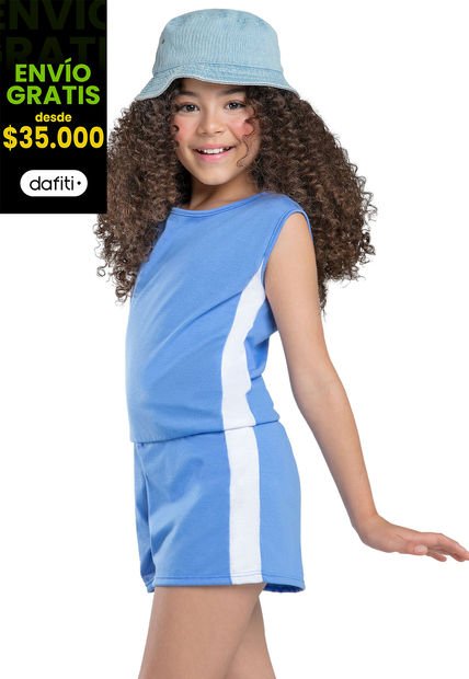 Enterizo Corto Infantil Azul Mp 32750