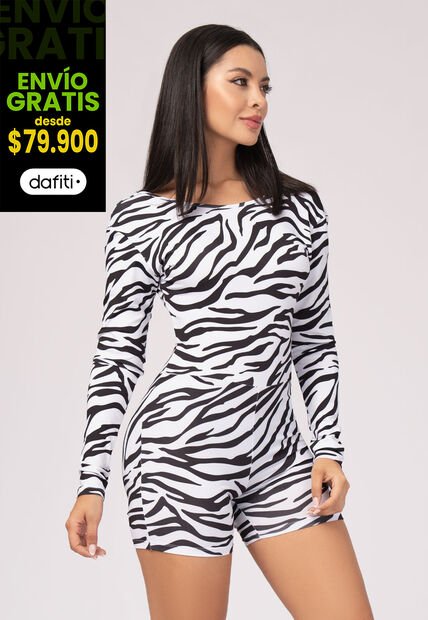 Enterizo Corto Mujer Animal-Print Mp 102931