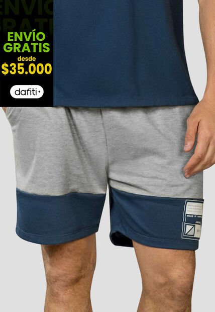 Bermuda Hombre Gris-Azul Mp 111243