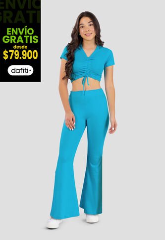 Conjunto Niñas Infantil Azul Turquesa Mp 101172 MP