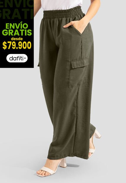 Pantalón Mujer Verde Militar Mp 112324